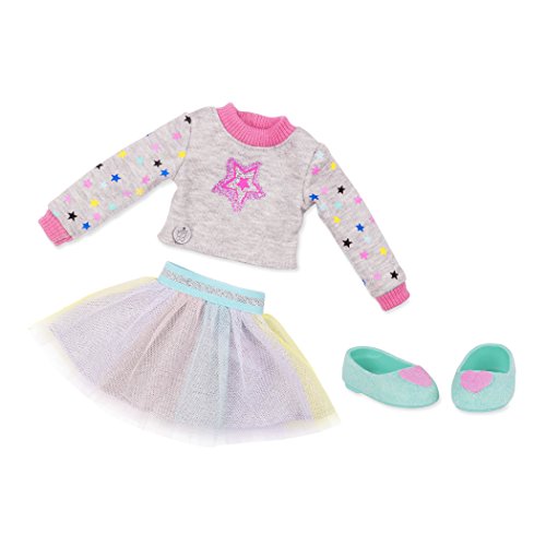 Glitter Girls GG50108Z 35 cm tiulowa spódnica i sweter strój lśniący jasny strój - 36 cm zabawki, ubrania i akcesoria dla dziewcząt w wieku 3-letnim i wyższym, różne