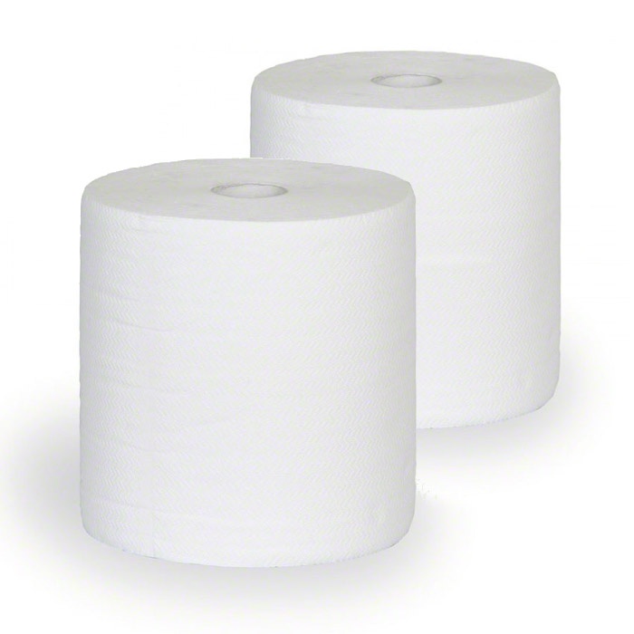 Merida Czyściwo papierowe TOP BIAŁE, 2-warst., śr. 22,5 cm, 145 m, zgrzewka 2 szt. UTB003