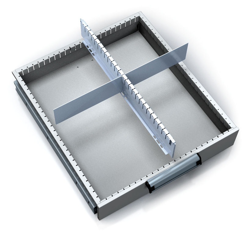 Alfa 3 Wewnętrzny podział szuflad MECHANIC, 2U, 4 przegrody 1262797