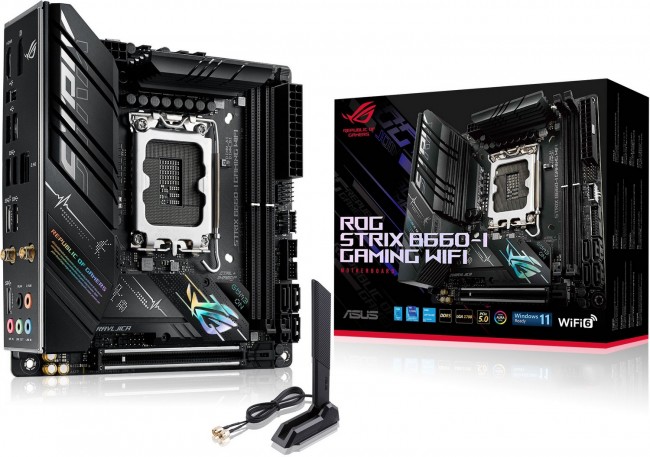 Asus Płyta główna ROG STRIX B660-I GAMING WIFI s1700 2DDR5 DP/HDMI mini-ITX ROG STRIX B660-I GAMING WIFI