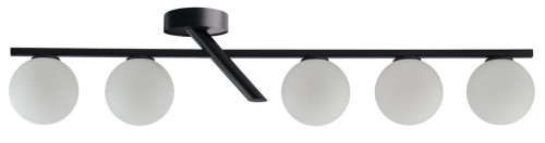 Sigma 33327 Nowoczesna lampa sufitowa ZOE czarna plafon OP.OŚW. 5 PŁ 33327