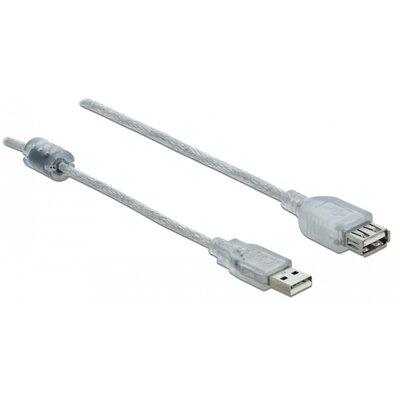 Delock KABEL USB 2.0 AM-AF 1.5m + Ferryt przezroczysty AKDEKKU00000047
