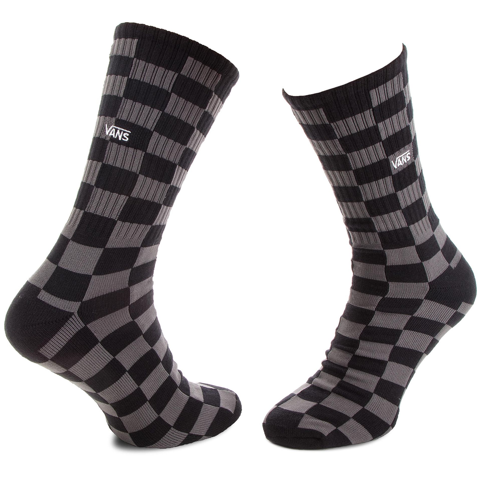 VANS Skarpety Wysokie Męskie Checkeboard Crew VN0A3H3OBA5 Black/Charco