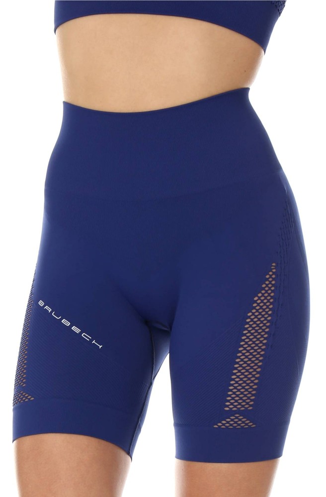 Legginsy krótkie damskie Brubeck Gym LB10440 ciemnoniebieski