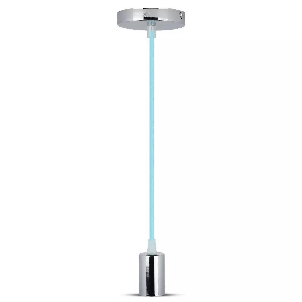 V-TAC Oprawa Wisząca V-TAC Chrom Metal Jasno Niebieski przewód VT-7338 5 Lat Gwarancji SKU 3787