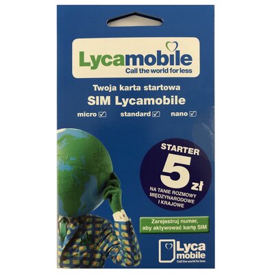 Lycamobile Starter Lycamobile 5 zł