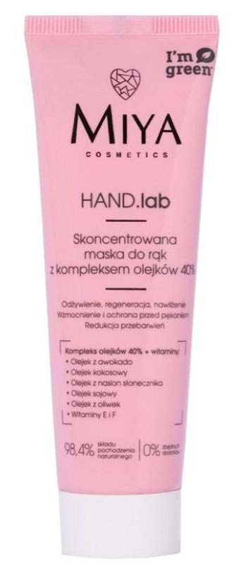 Miya Cosmetics Miya HAND.lab skoncentrowana maska do rąk z kompleksem olejków 40% 50ml