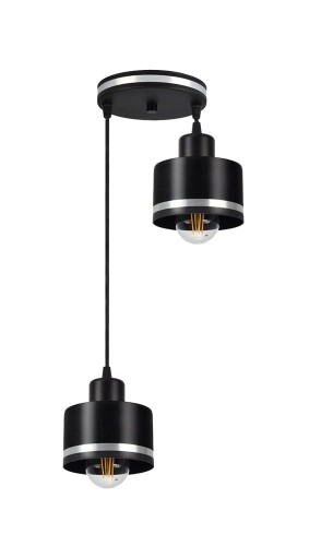 Candellux Wama lampa wisząca 2-punktowa czarna/chrom 32-00477 32-00477
