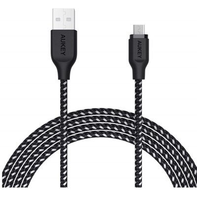 Aukey CB-AM1 kabel micro USB Nylon 1,2m Czarny aukey_20190610142017
