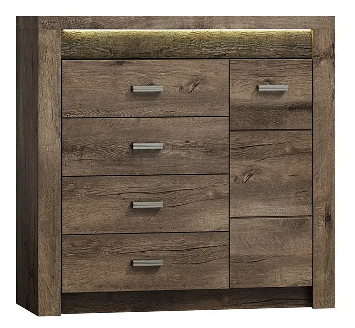 Komoda z szufladami jesion ciemny E4-S65