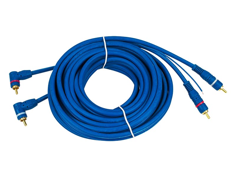 Przył.2xRCA 6mm  5m złote kątowe + ster.