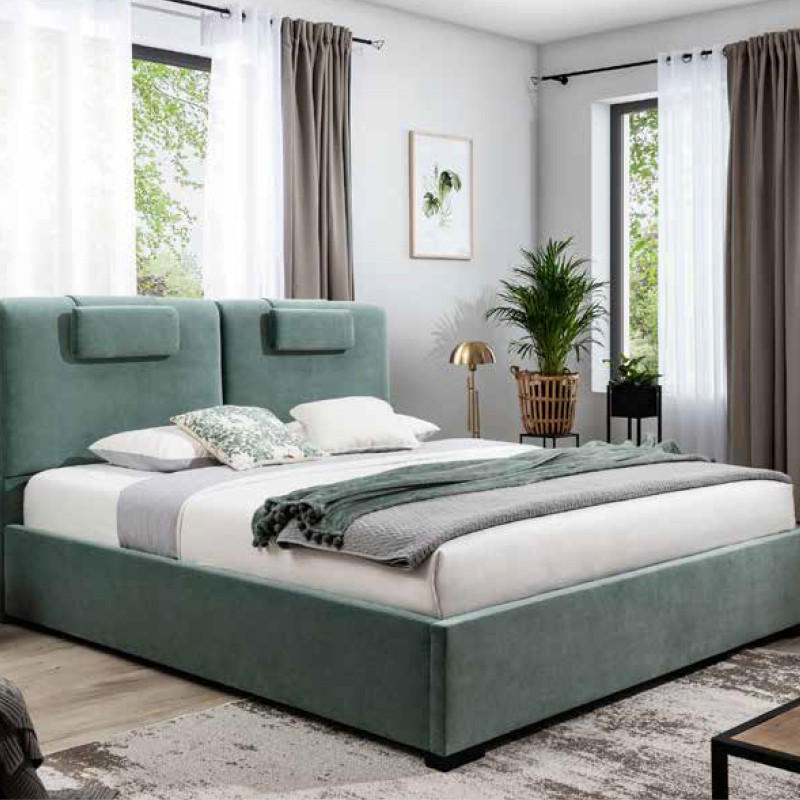 New Elegance Łóżko BOHO tapicerowane Rozmiar materaca Materac 160x200 Pojemnik Bez pojemnika Tkanina Grupa IV PS2440_61554