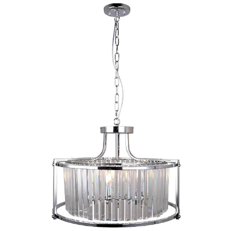 Wisząca lampa glamour CGASBURP na łańcuchu nad stół chrom