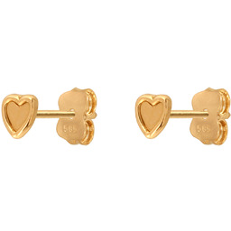 Złote kolczyki 585 na sztyfcie serduszka prezent