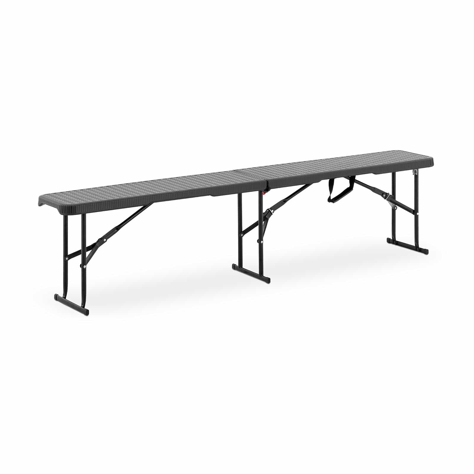 Ławka cateringowa - 1830 x 300 x 430 mm - Royal Catering - 300 kg - czarna RC-FB_2
