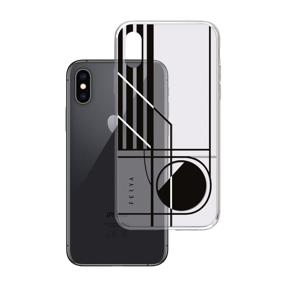 Apple iPhone Xs Ferya Slim CASE CIRCLE Black