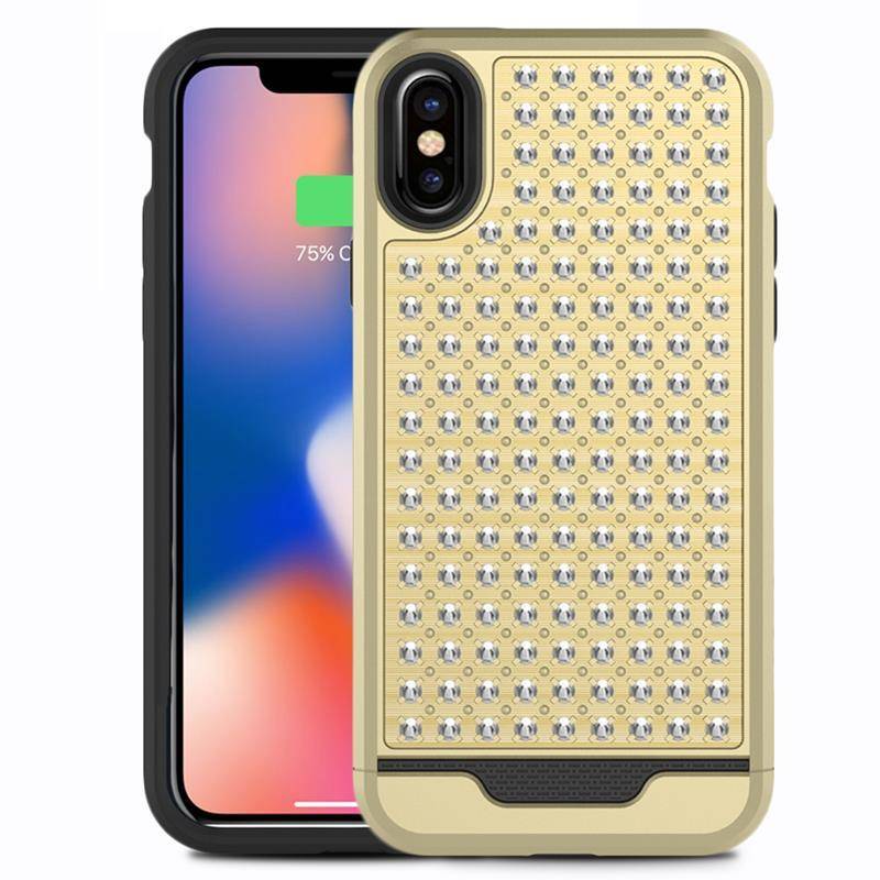 Zizo Star Diamond Hybrid Cover Etui iPhone X (Gold/Black)