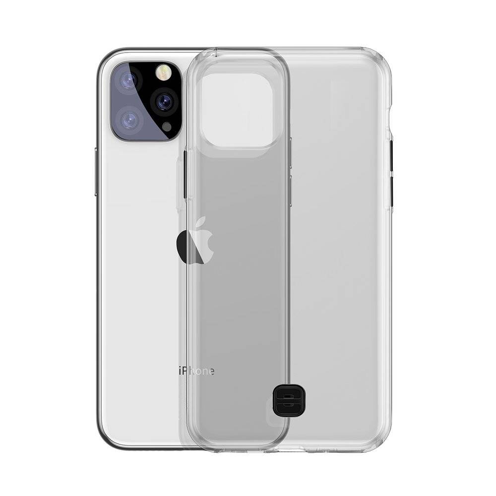 Baseus Transparent Key usztywnione etui z żelową ramką iPhone 11 Pro czarny (WIAPIPH58S-QA01)