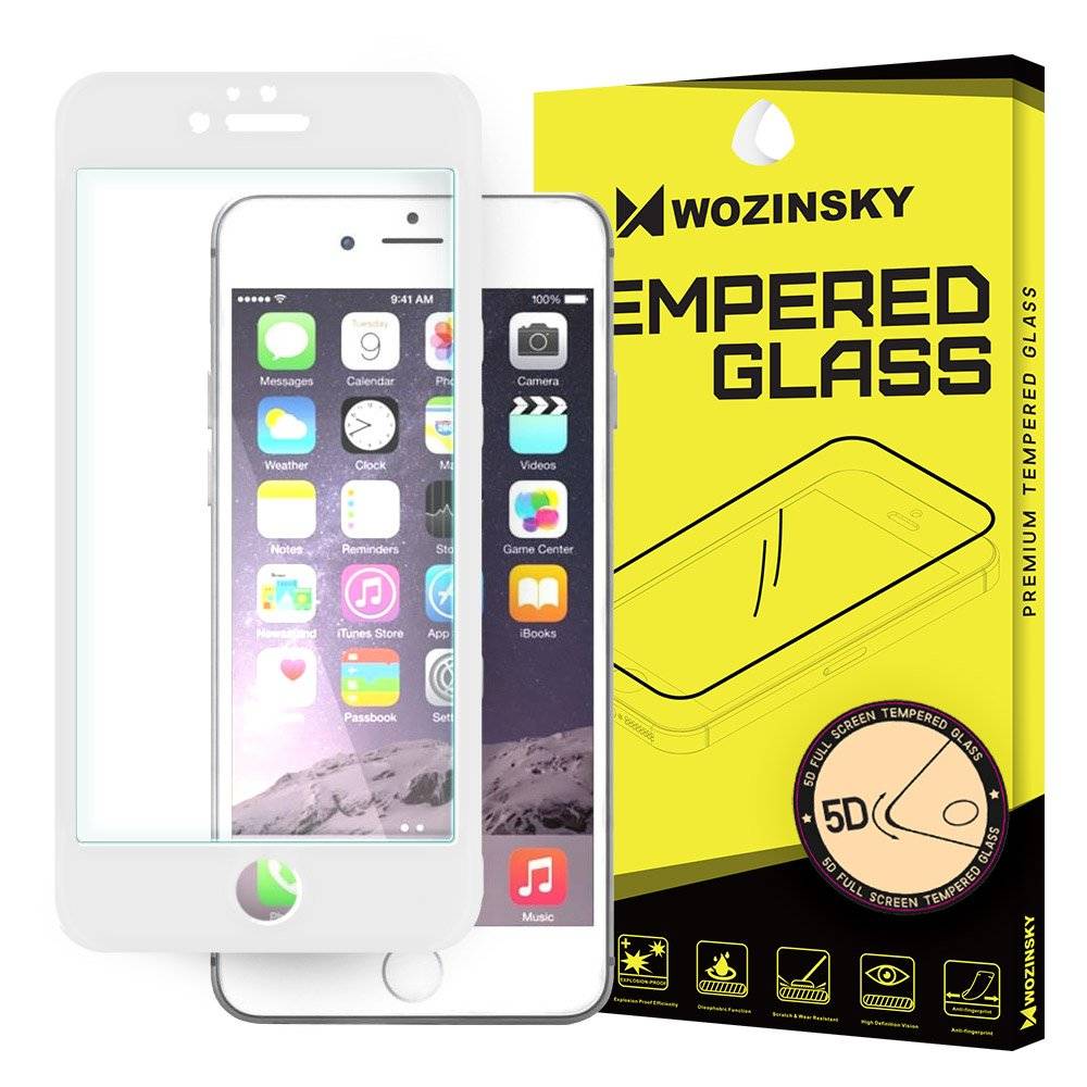 Wozinsky PRO+ super wytrzymałe szkło hartowane 5D Full Glue na cały ekran z ramką iPhone 6S / 6 biały