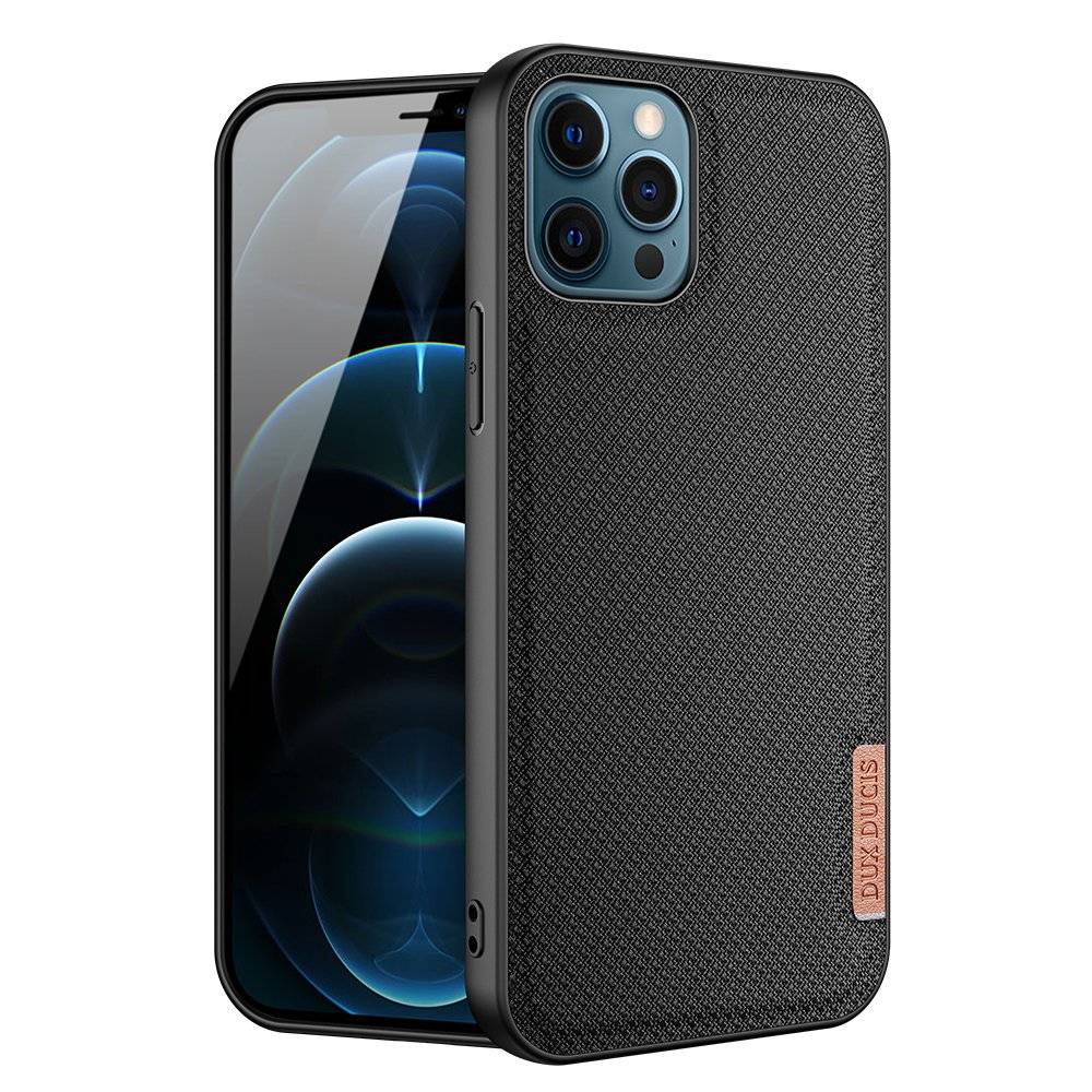 Dux Ducis Fino etui pokrowiec pokryty nylonowym materiałem iPhone 12 Pro Max czarny
