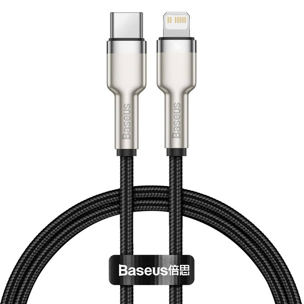 Baseus Cafule Metal Data kabel USB Typ C - Lightning 20 W Power Delivery 0,25 m czarny