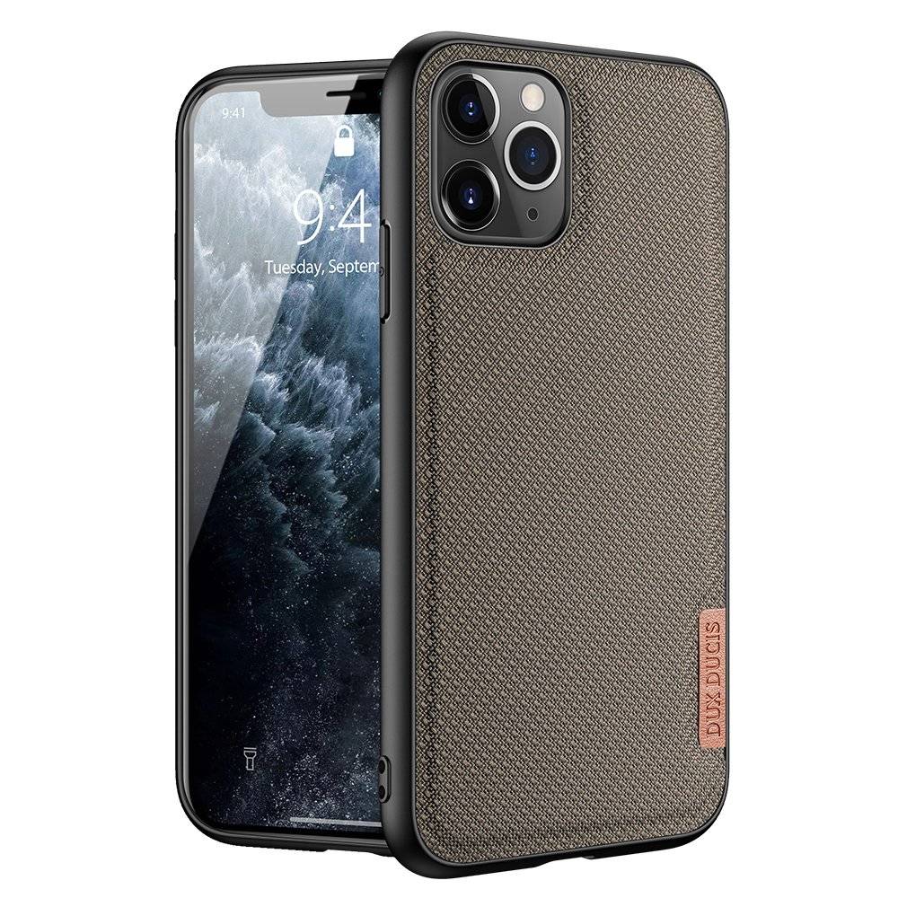 Dux Ducis Fino etui pokrowiec pokryty nylonowym materiałem iPhone 11 Pro Max zielony