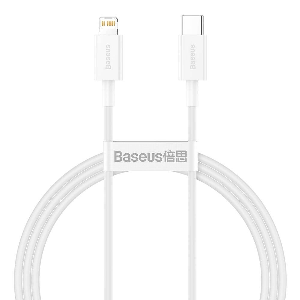 Baseus Superior kabel USB Typ C - Lightning Power Delivery 20 W 1 m Biały (CATLYS-A02)