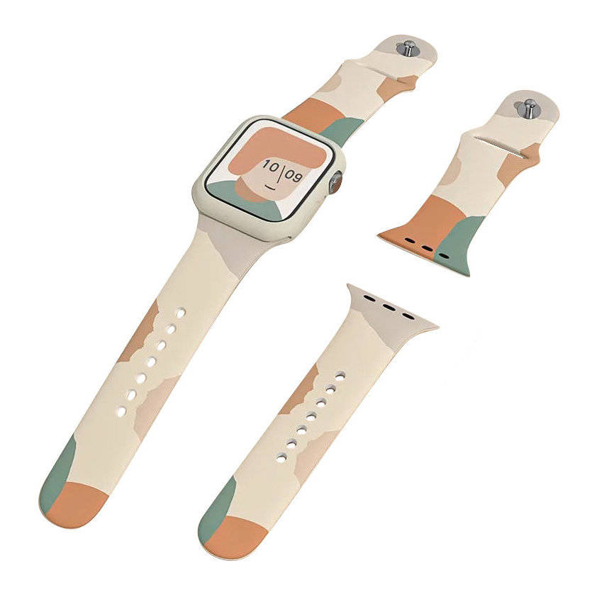 Strap Moro opaska do Apple Watch 7 / 6 / SE / 5 / 4 / 3 / 2 (45mm / 44mm / 42mm) silikonowy pasek bransoletka do zegarka wzór 5