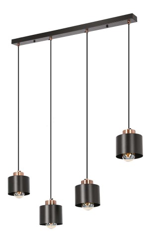Candellux Olena lampa wisząca 4-punktowa czarna/miedź 34-78131