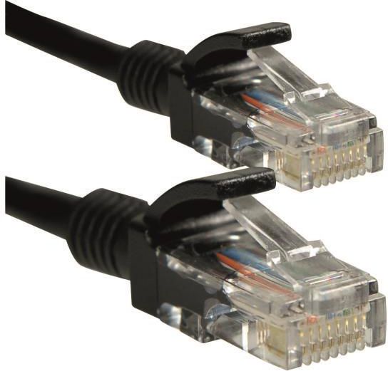 4World RJ-45/RJ-45, kat.5e, U/UTP, czarny, 0.5m 10328