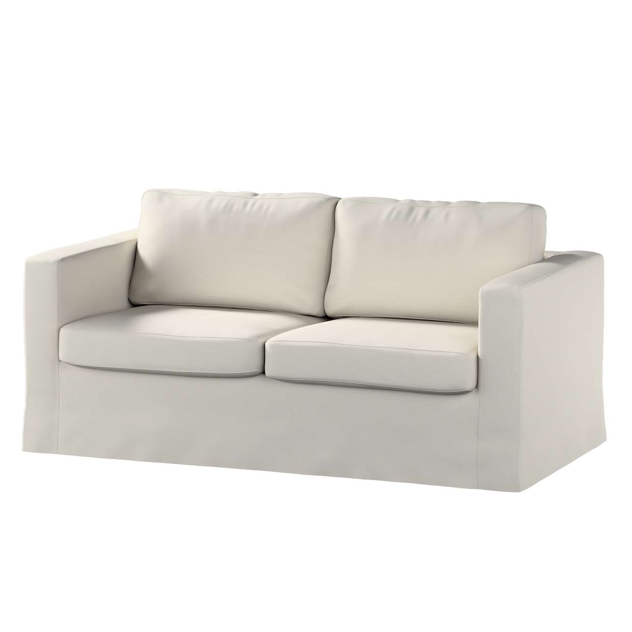 Dekoria pl pl Pokrowiec na sofę Karlstad 2-osobową nierozkładaną długi Silver(jasnoszary) 165 x 89 x 64 cm Cotton Panama 618-702-31