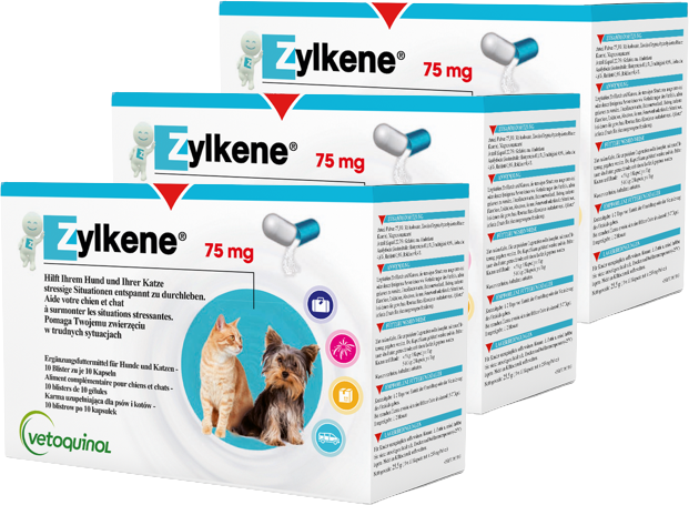 Vetoquinol Zylkene 75mg 30 tabletek dla kotów i psów o wadze do 10 kg 53982-uniw