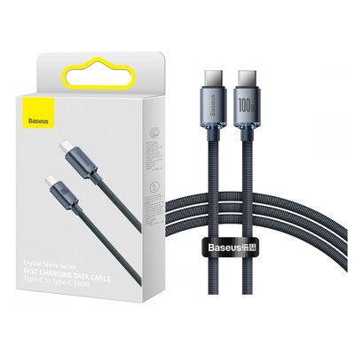 Baseus Kabel przewód USB-C PD 2.0 120cm Baseus Crystal CAJY000601 Quick Charge 3.0 5A z obsługą szybkiego ładowania 100W