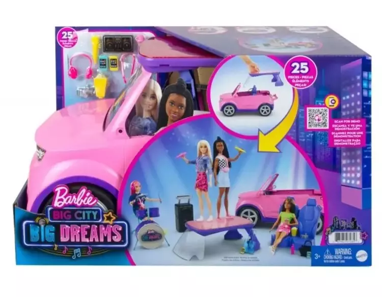 Mattel Barbie Big City Big Dreams Auto koncertowa scena