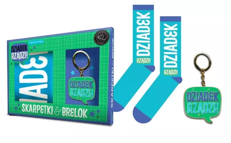Zestaw skarpetki + brelok Dziadek rządzi - Pan Dragon