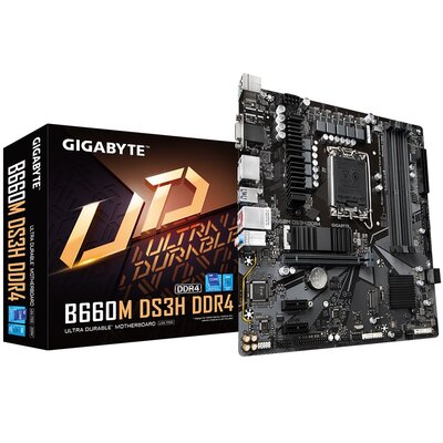 Gigabyte Płyta główna B660M DS3H DDR4 s1700 4DDR4 DP/HDMI M.2 mATX B660M DS3H DDR4
