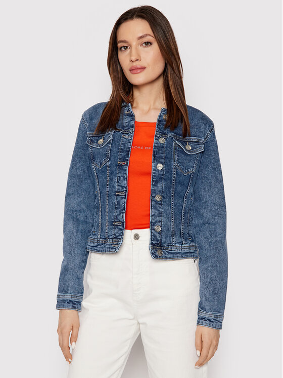 Only Kurtka jeansowa Tia 15170682 Granatowy Regular Fit