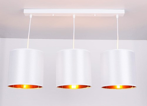 Candellux Lampa wisząca biała listwa 3xE27 Atlanta 33-00651 33-00651