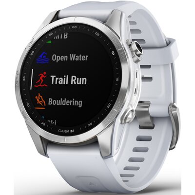 Garmin Garmin Fenix 7S srebrny z białym paskiem 010-02539-03