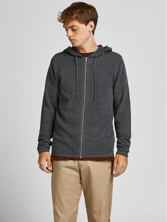 Jack&Jones Kardigan Ehill 12190154 Szary Regular Fit