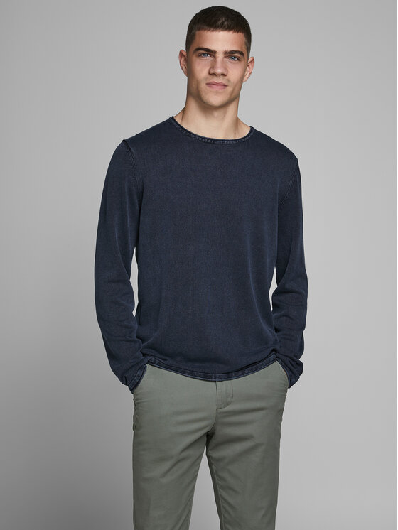 Jack&Jones Sweter Eleo 12174001 Granatowy Regular Fit