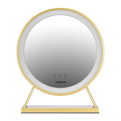 Humanas Lusterko kosmetyczne HUMANAS HS-HM04 Złoty