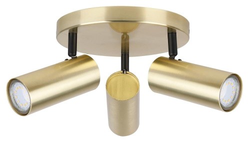 Candellux Lighting złote reflektorki na sufit z regulacją ustawienia COLLY 98-01726 złota lampa sufitowa spoty GU10 led ruchome tubki 98-01726