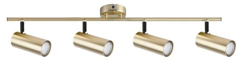 Candellux Lighting złote reflektorki na sufit z regulacją ustawienia COLLY 94-01740 złota lampa sufitowa spoty GU10 led ruchome tubki na listwie 94-01740