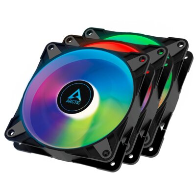Arctic Cooling P12 PWM PST A-RGB 0dB (3 pcs value pack) - Chłodzenie do obudowy - 120 mm - 24 dBA