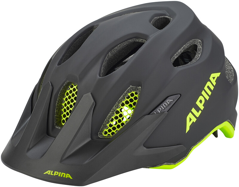 Alpina Carapax Flash Kask rowerowy Młodzież, czarny/żółty 51-56cm 2022 Kaski rowerowe 9697133