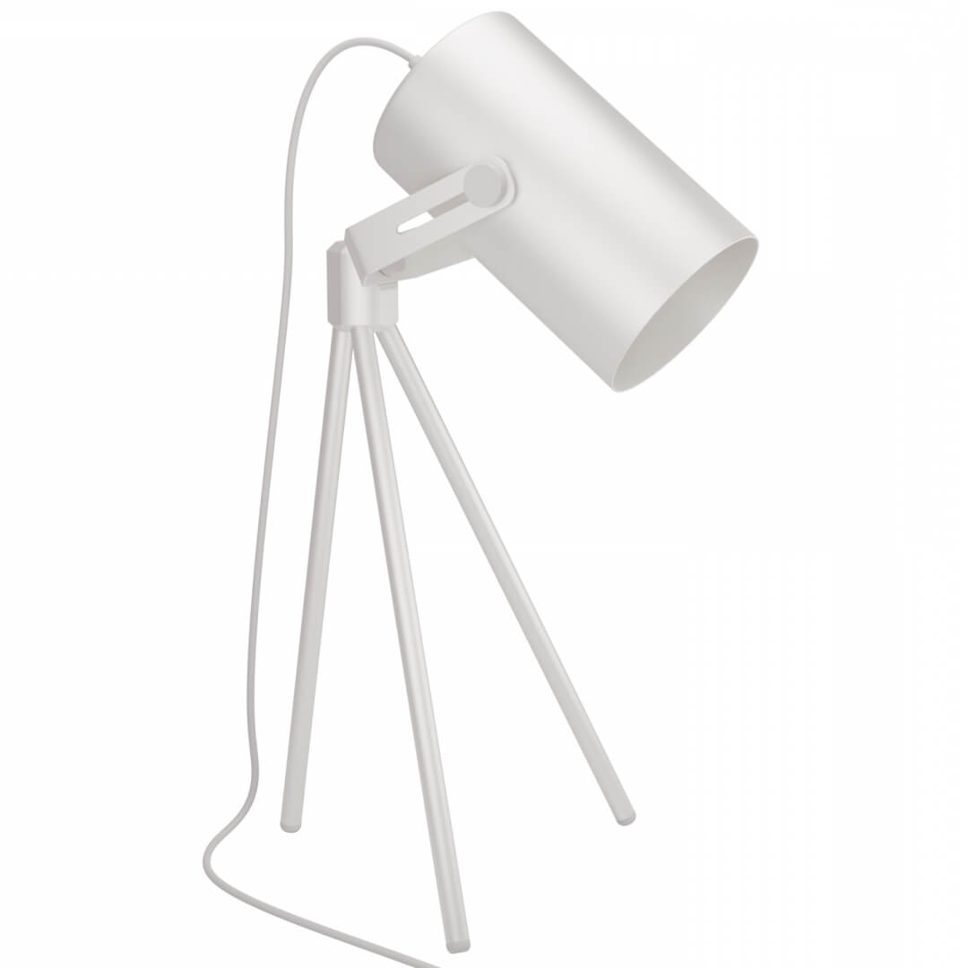 Biała lampa stołowa 137623620507 biurkowa z regulacją