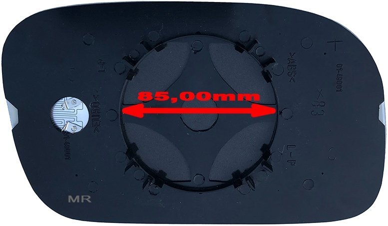 Szkło lusterka lewe PODGRZEWANE WYPUKŁE SFERYCZNE + MOCOWANIE Chrysler Pacifica 2006-2008