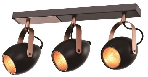 Candellux Lampa czarno-miedziana regulowana spot E14 3x40W Anica 93-82589 93-82589