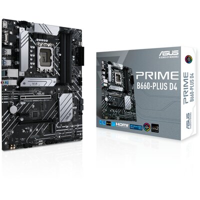 Asus Płyta główna PRIME B660-PLUS D4 s1700 4DDR4 DP/HDMI M.2 ATX PRIME B660-PLUS D4